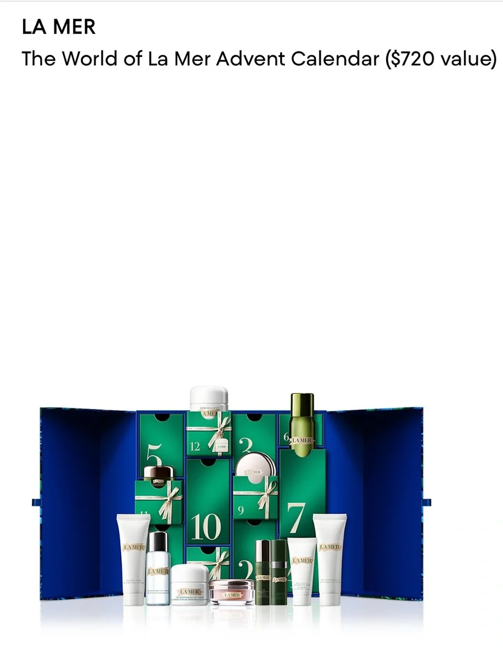 World of La Mer Advent Calendar Gift Set crème revitalizing eye serum mask